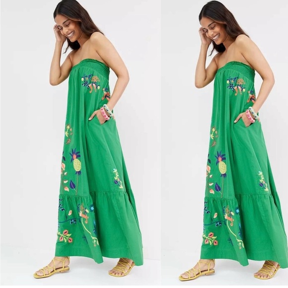 Green Anthropologie dress - Picture 2 of 10